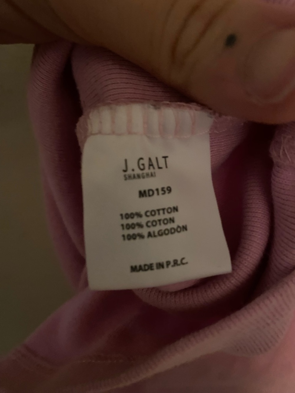 John Galt Pink and Black Ringer Tee - Picture 5 of 6